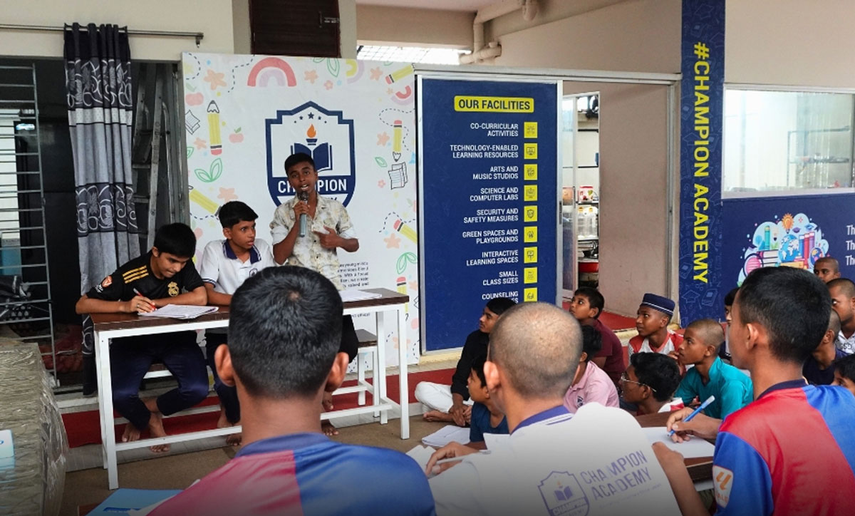 Champion Academy recently organized a debate training session for its students
