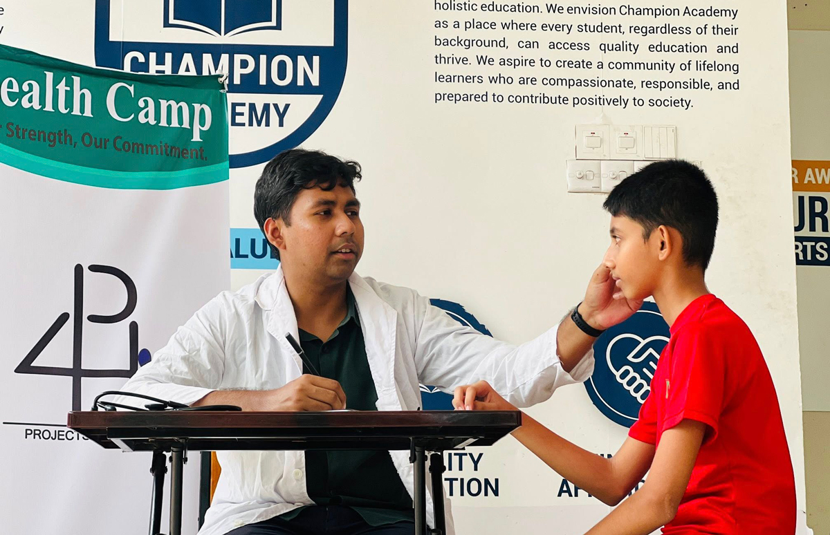 Champion Academy recently hosted a free medical camp